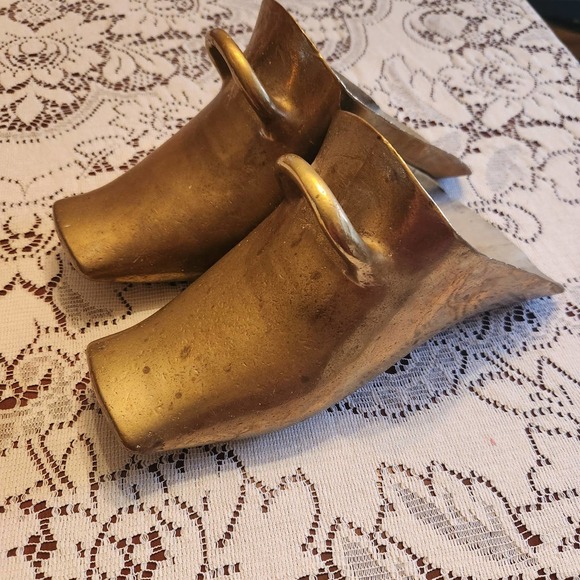 Brass Stirrups, Conquistador, Peruvian, South American, Vintage Equestrian Decor - Picture 2 of 7